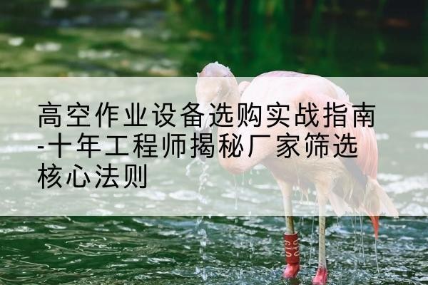 资源剪叉式升降机厂家-高空作业设备选购实战指南-十年工程师揭秘厂家筛选核心法则